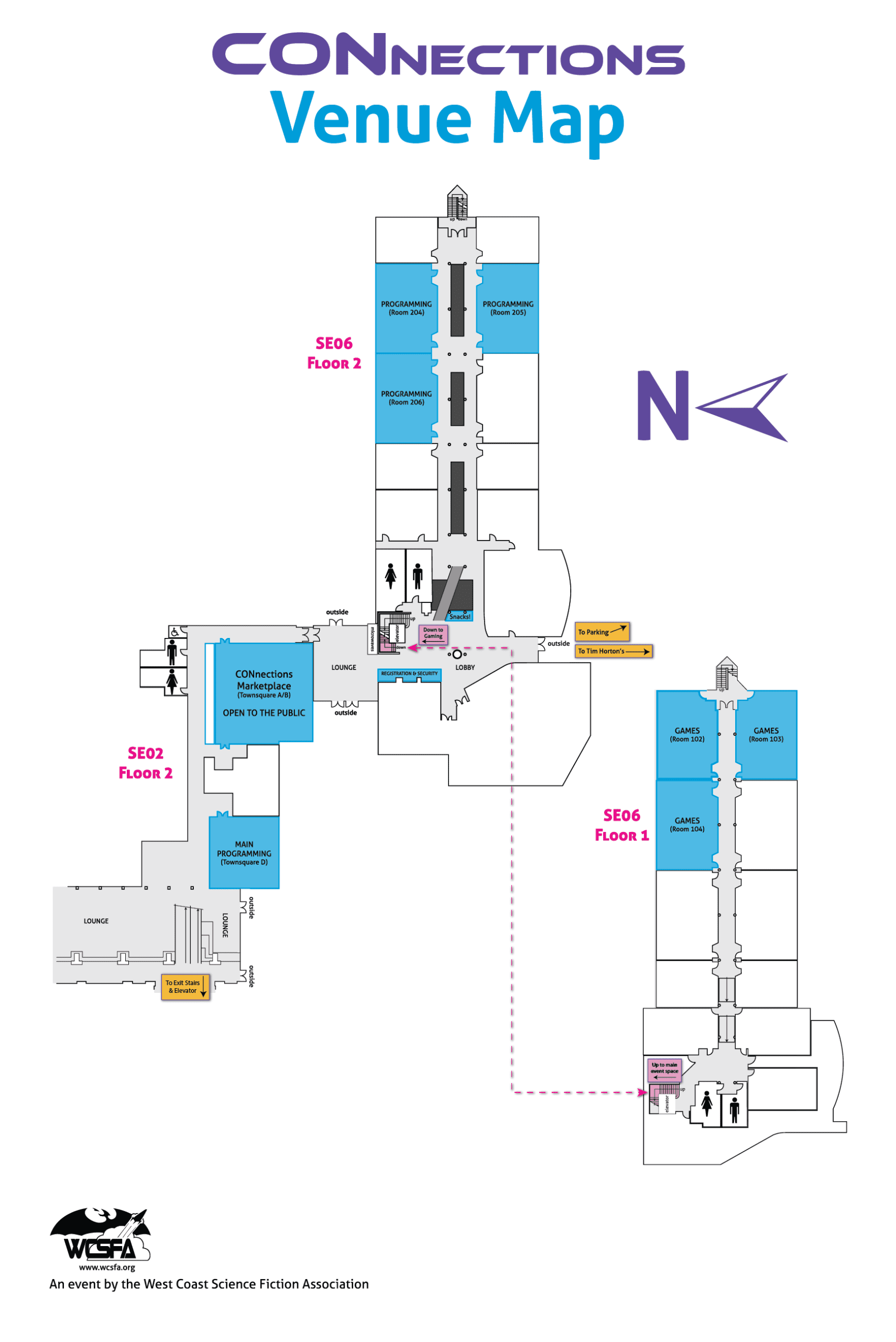 Site Map for the CONnections event